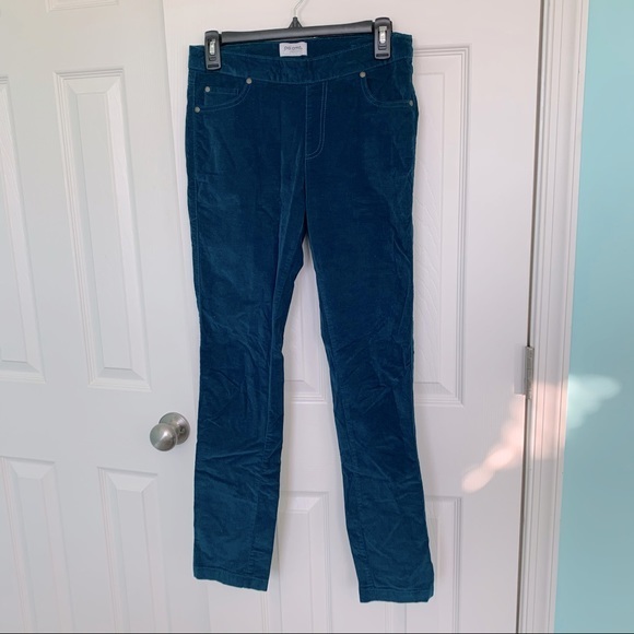 Pajama jeans teal blue‎ corduroy jeans size small - Picture 1 of 6